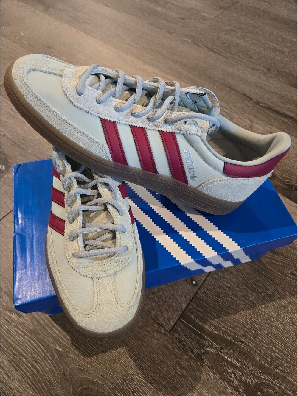 adidas Handball Spezial Linen Green Maroon Men 8.5 IH6595 NWT